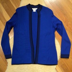 Vintage Misook blue cardigan